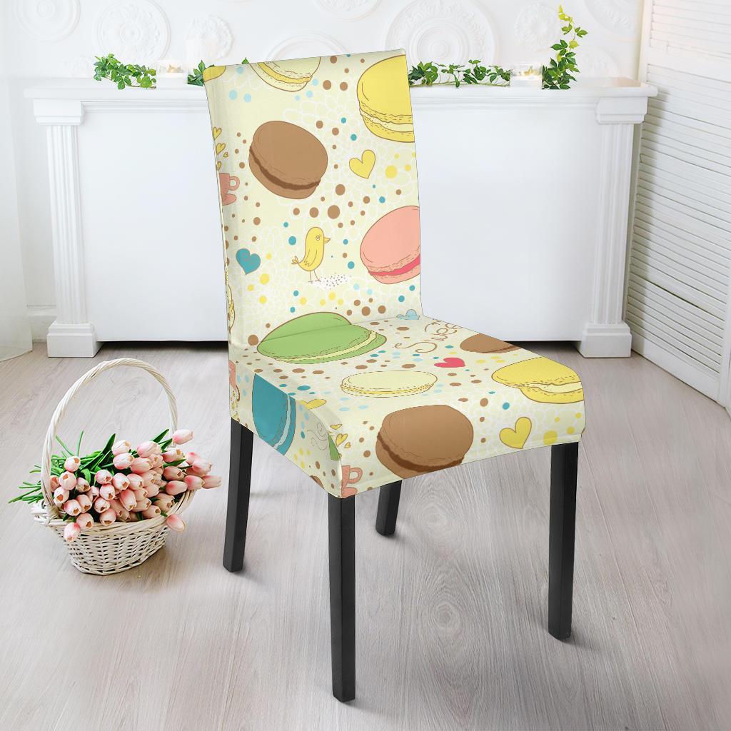 Macaron Sweet Pattern Print Chair Cover-grizzshop