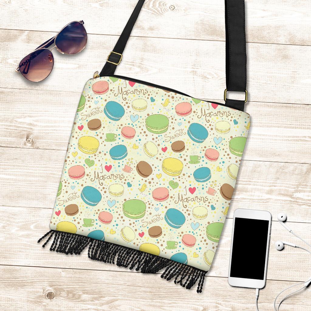 Macaron Sweet Pattern Print Crossbody Bags-grizzshop