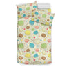 Macaron Sweet Pattern Print Duvet Cover Bedding Set-grizzshop