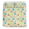 Macaron Sweet Pattern Print Duvet Cover Bedding Set-grizzshop