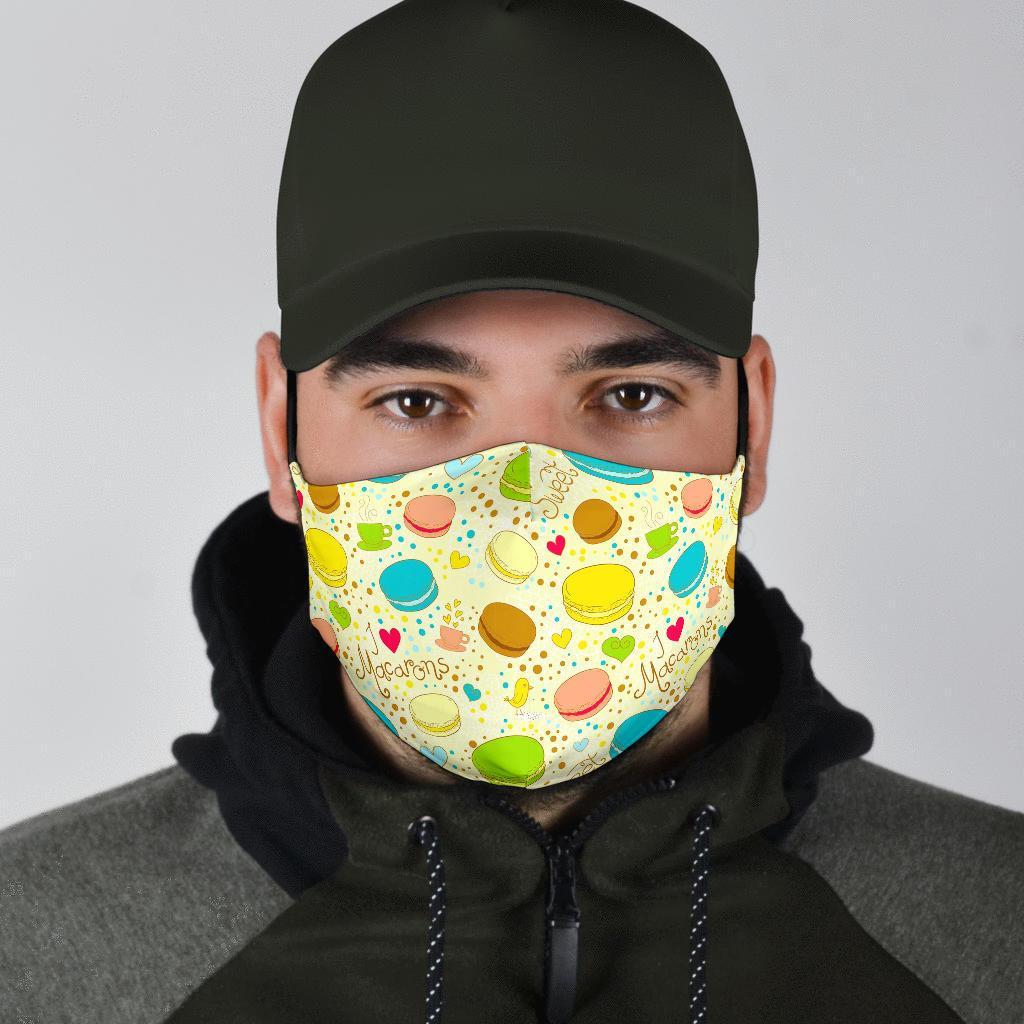 Macaron Sweet Pattern Print Face Mask-grizzshop