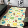 Macaron Sweet Pattern Print Floor Mat-grizzshop