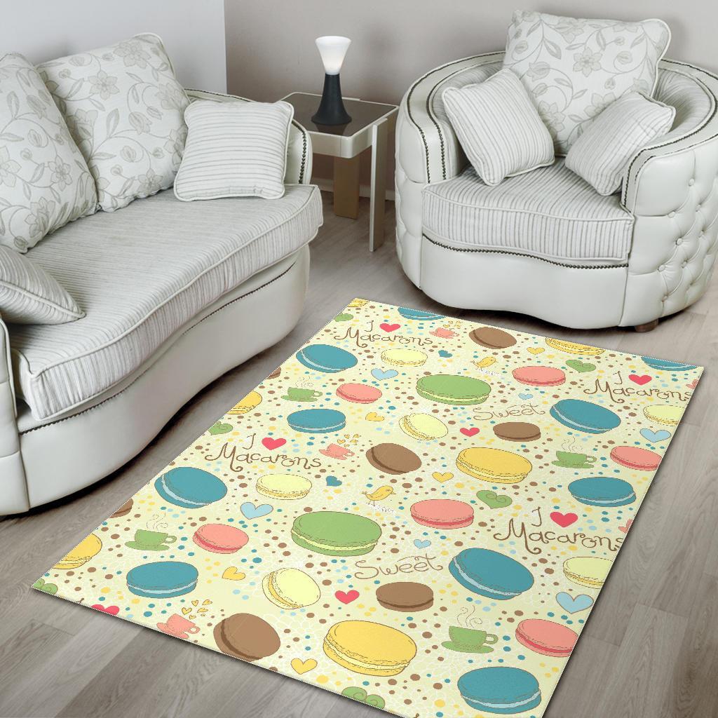 Macaron Sweet Pattern Print Floor Mat-grizzshop