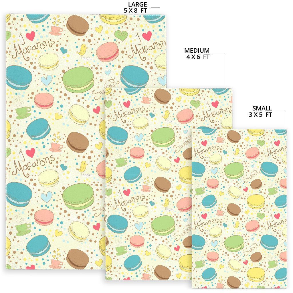 Macaron Sweet Pattern Print Floor Mat-grizzshop