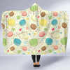 Macaron Sweet Pattern Print Hooded Blanket-grizzshop