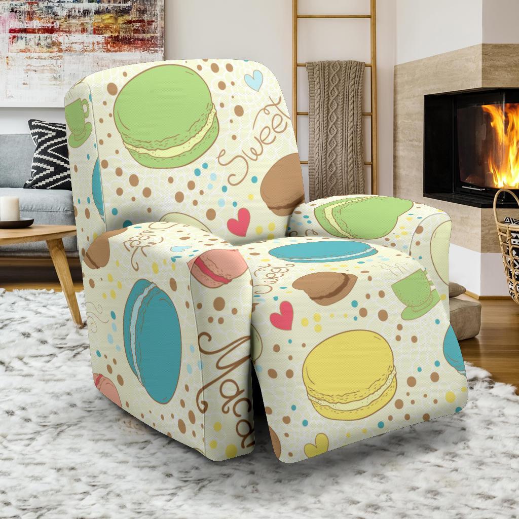 Macaron Sweet Pattern Print Recliner Cover-grizzshop