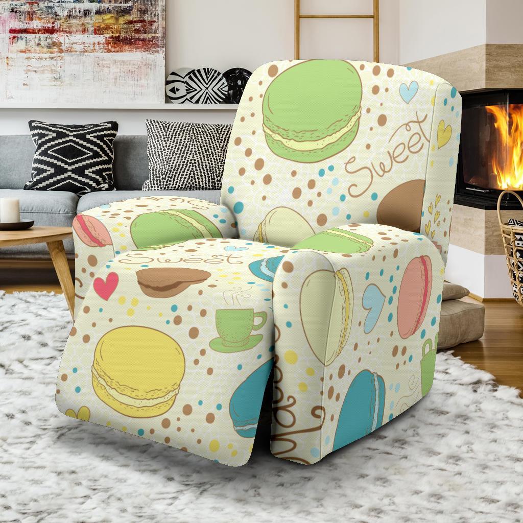 Macaron Sweet Pattern Print Recliner Cover-grizzshop