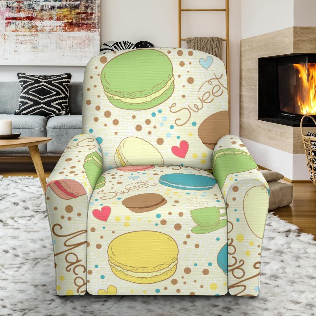 Macaron Sweet Pattern Print Recliner Cover-grizzshop