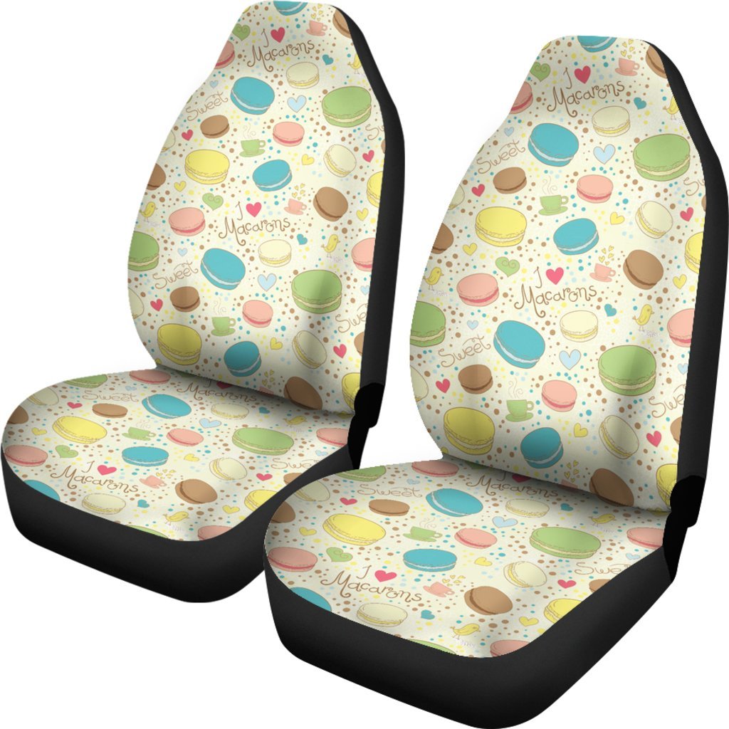 Macaron Sweet Pattern Print Universal Fit Car Seat Cover-grizzshop