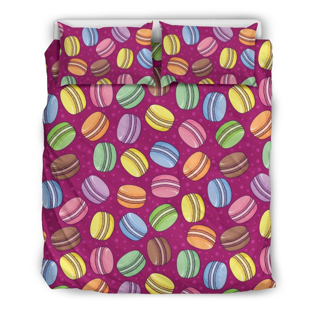 Macaron Sweet Print Pattern Duvet Cover Bedding Set-grizzshop