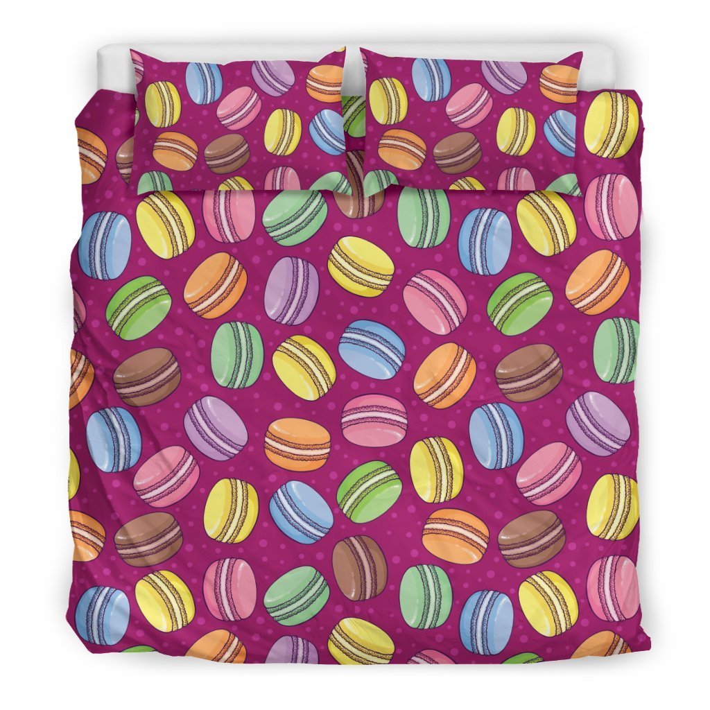 Macaron Sweet Print Pattern Duvet Cover Bedding Set-grizzshop