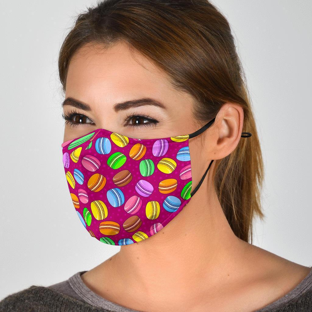 Macaron Sweet Print Pattern Face Mask-grizzshop