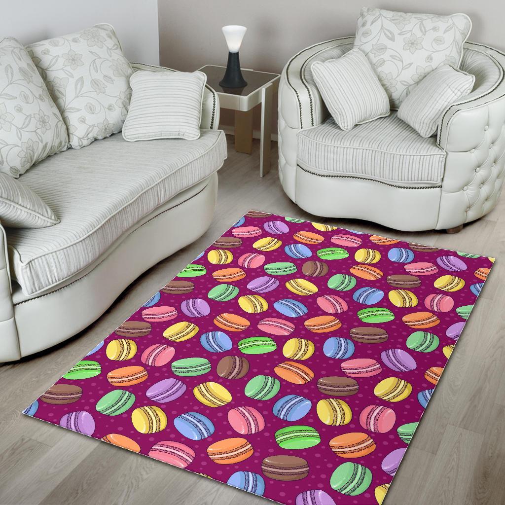 Macaron Sweet Print Pattern Floor Mat-grizzshop