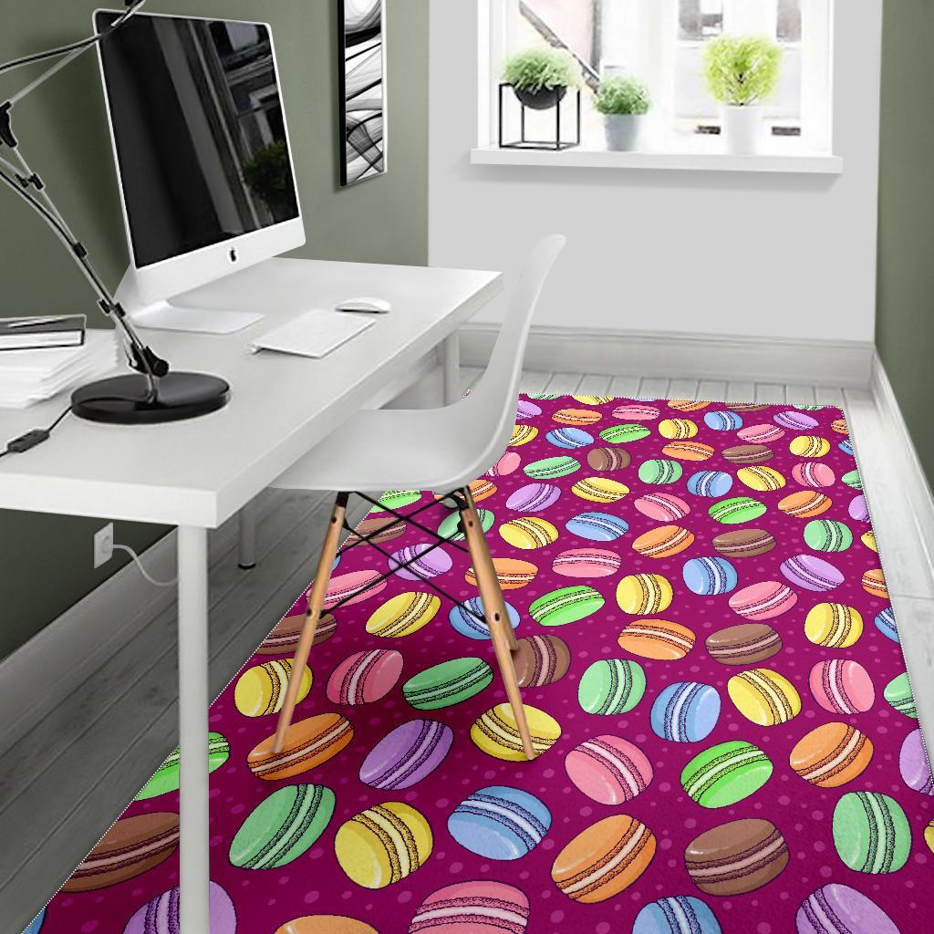 Macaron Sweet Print Pattern Floor Mat-grizzshop