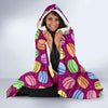 Macaron Sweet Print Pattern Hooded Blanket-grizzshop