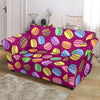 Macaron Sweet Print Pattern Loveseat Cover-grizzshop