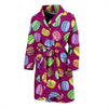 Macaron Sweet Print Pattern Men Long Robe-grizzshop