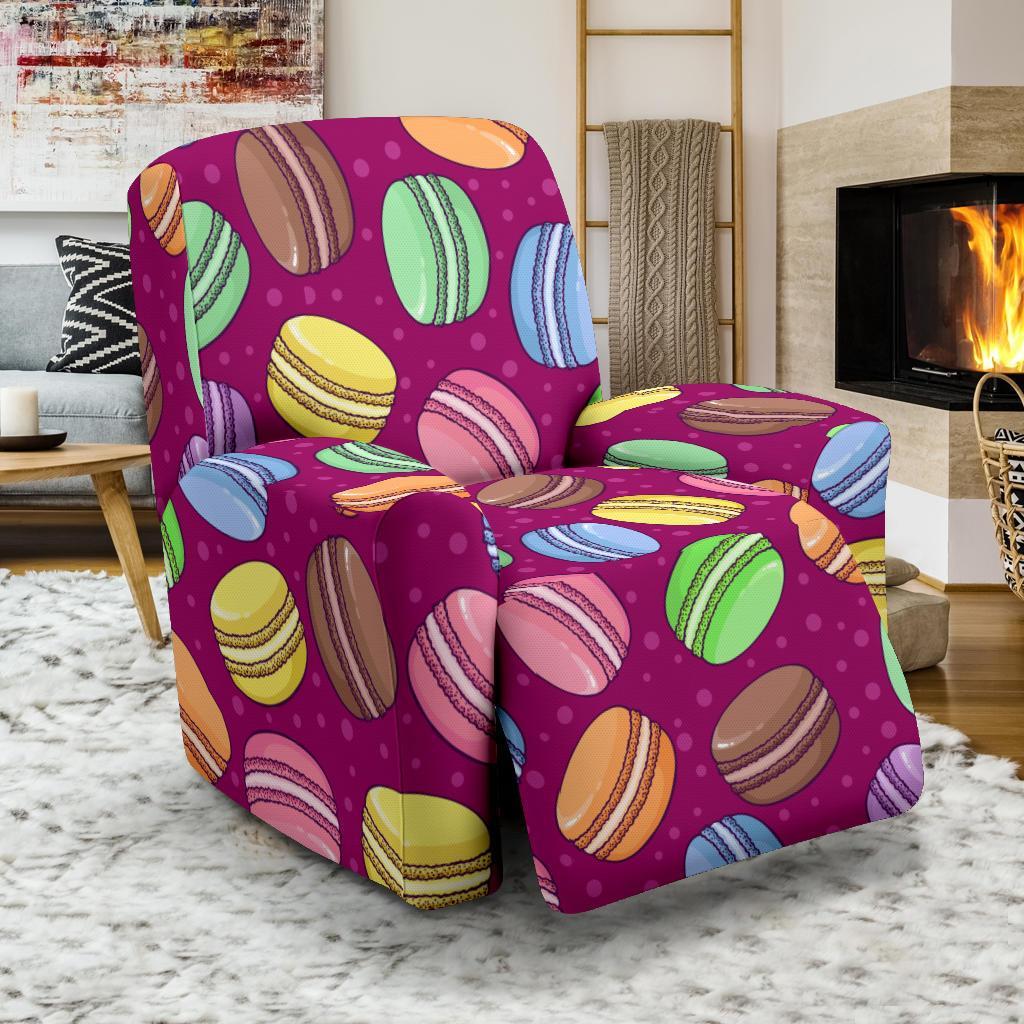 Macaron Sweet Print Pattern Recliner Cover-grizzshop