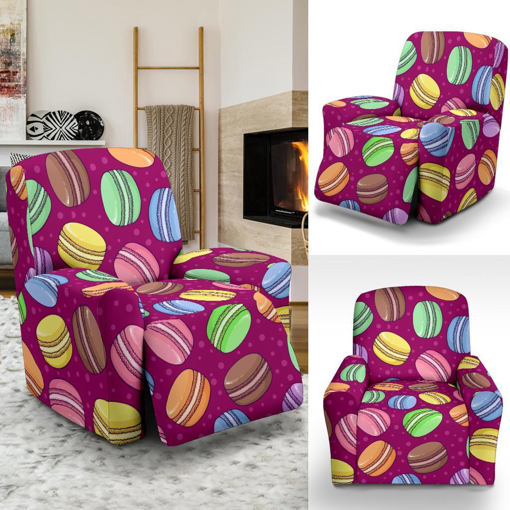 Macaron Sweet Print Pattern Recliner Cover-grizzshop