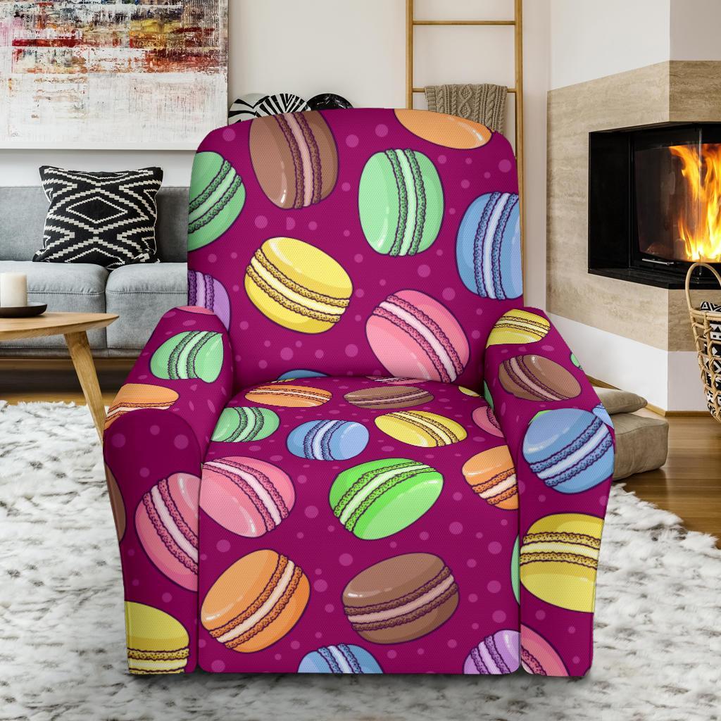 Macaron Sweet Print Pattern Recliner Cover-grizzshop