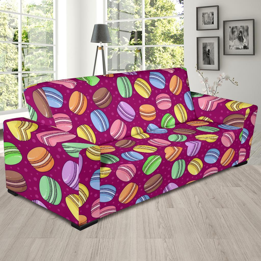 Macaron Sweet Print Pattern Sofa Covers-grizzshop