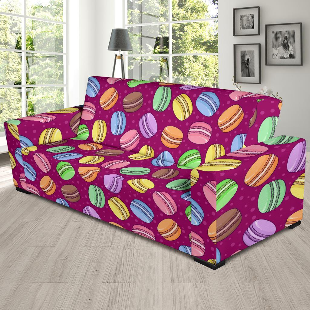 Macaron Sweet Print Pattern Sofa Covers-grizzshop