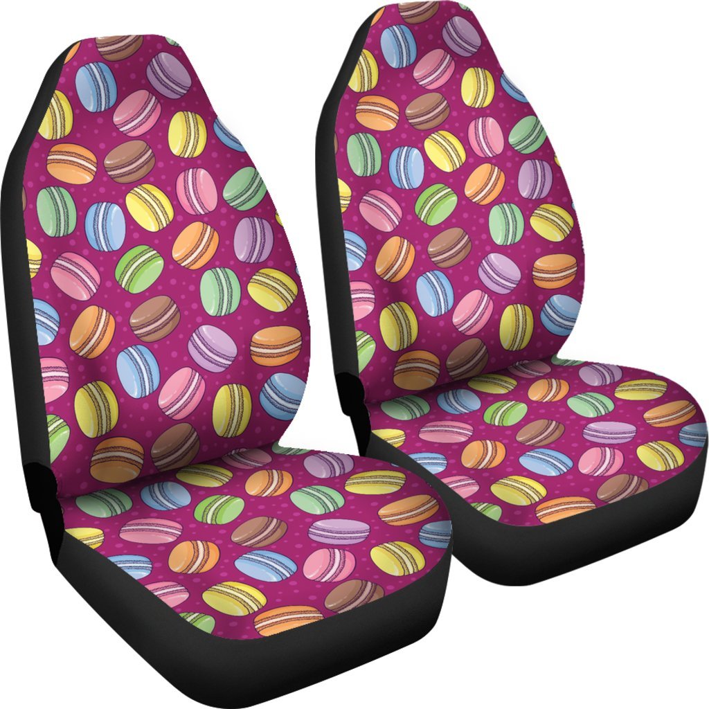 Macaron Sweet Print Pattern Universal Fit Car Seat Cover-grizzshop