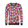 Macaron Sweet Print Pattern Women Crewneck Sweatshirt-grizzshop