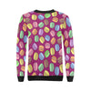 Macaron Sweet Print Pattern Women Crewneck Sweatshirt-grizzshop