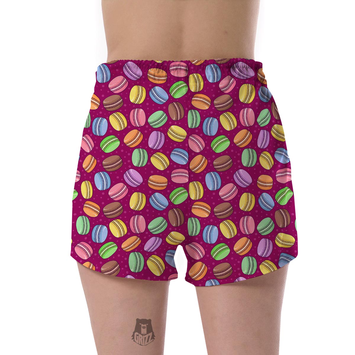 Macaron Sweet Print Pattern Women's Shorts-grizzshop