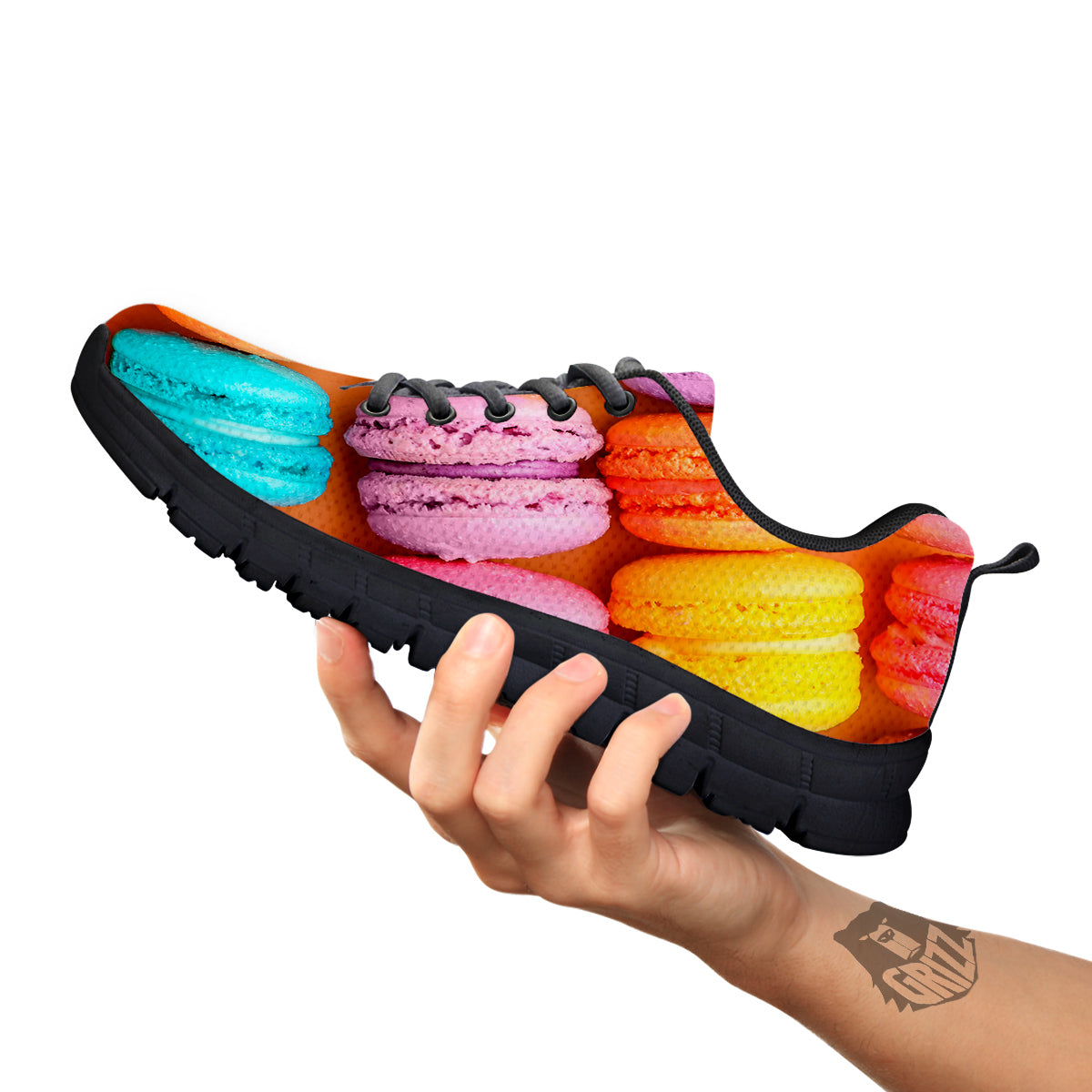 Macarons Colorful Print Black Sneaker-grizzshop