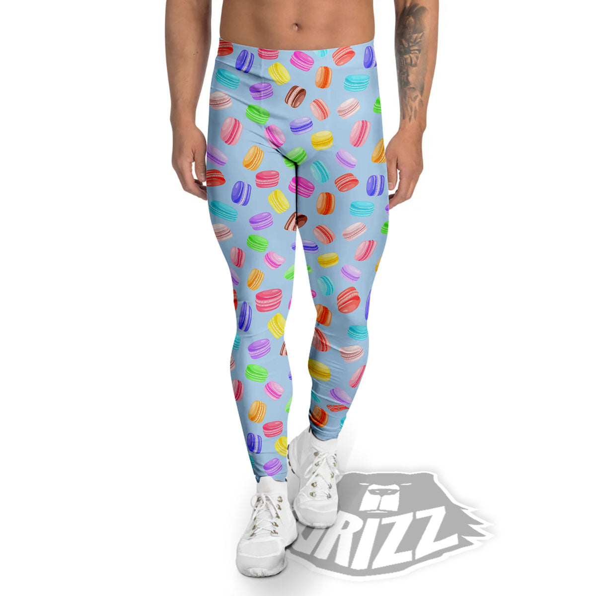 Macarons Colorful Print Pattern Men's Leggings-grizzshop