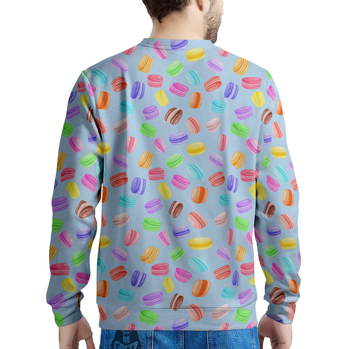 Macarons Colorful Print Pattern Men's Sweatshirt-grizzshop