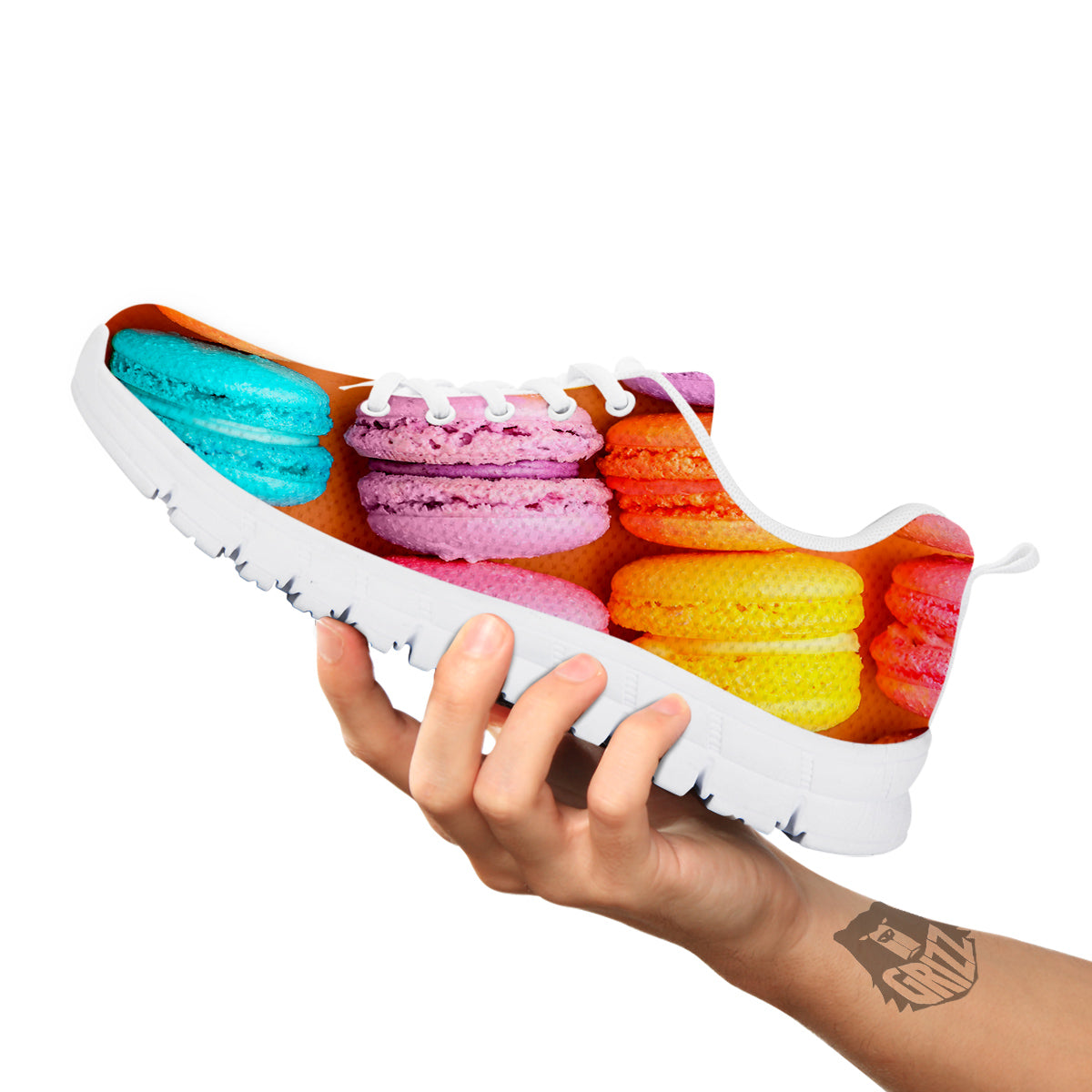 Macarons Colorful Print White Sneaker-grizzshop