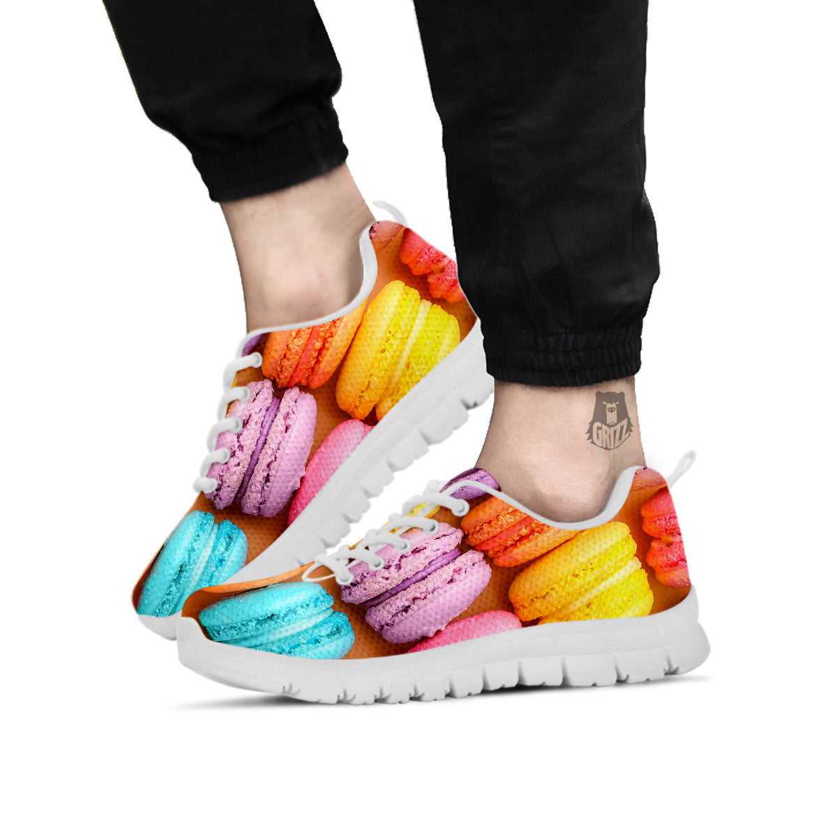 Macarons Colorful Print White Sneaker-grizzshop