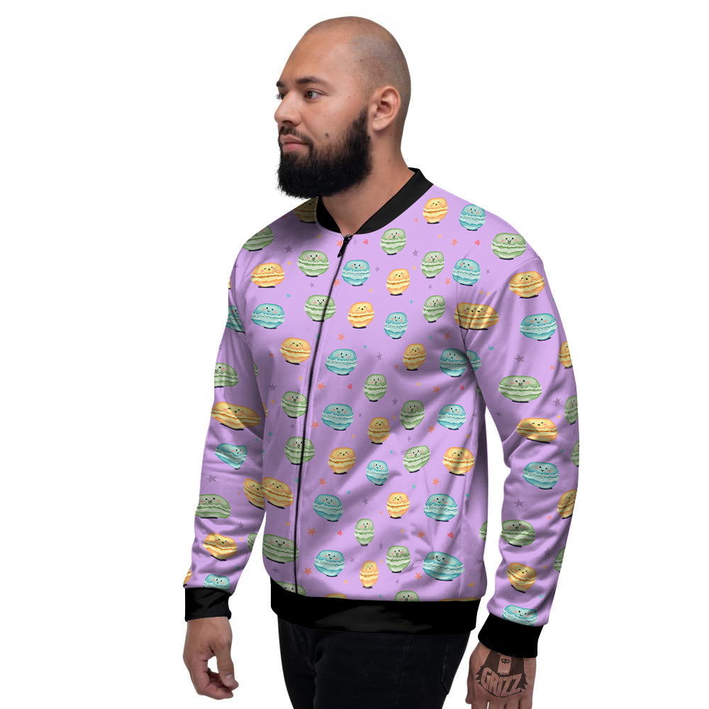 Macarons Cute Print Pattern Men's Bomber Jacket-grizzshop