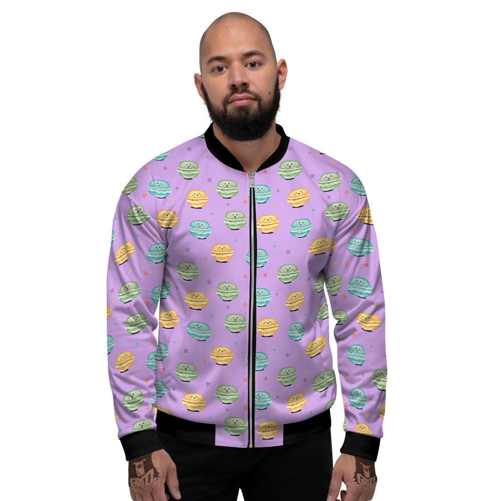 Macarons Cute Print Pattern Men's Bomber Jacket-grizzshop