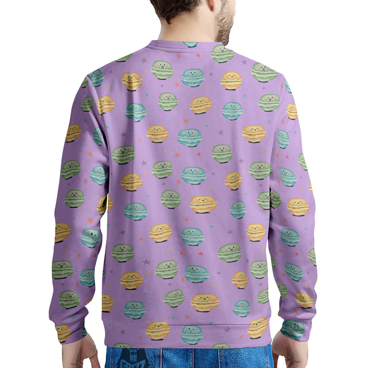 Macarons Cute Print Pattern Men's Sweatshirt-grizzshop
