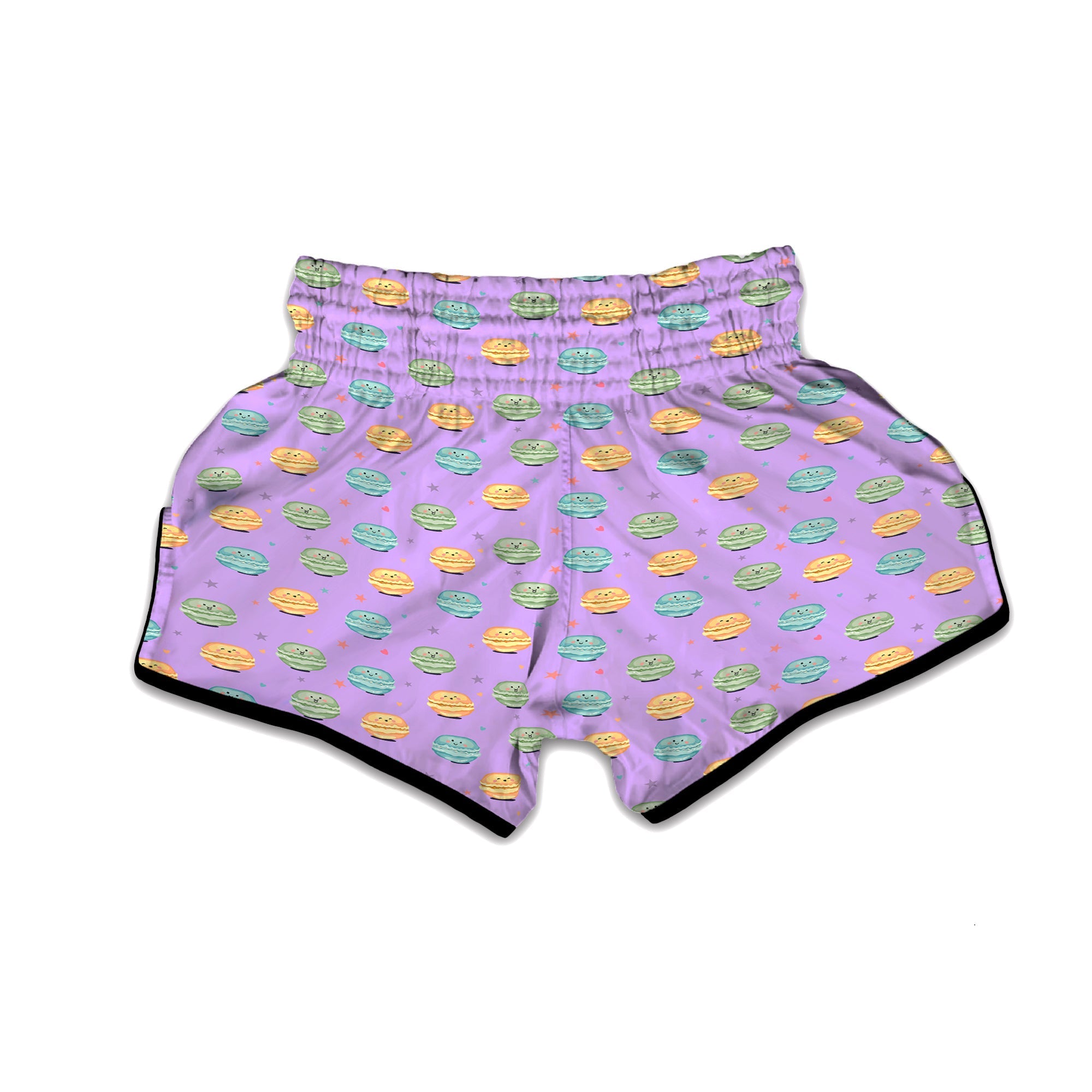Macarons Cute Print Pattern Muay Thai Boxing Shorts-grizzshop