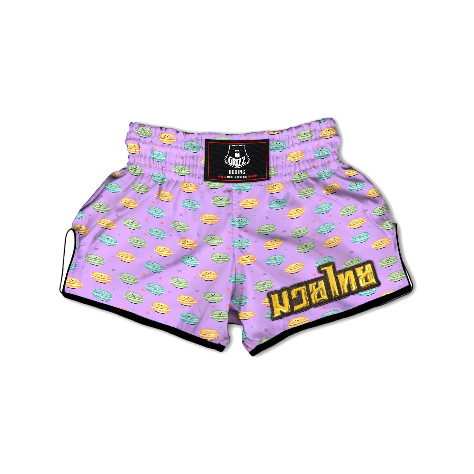 Macarons Cute Print Pattern Muay Thai Boxing Shorts-grizzshop