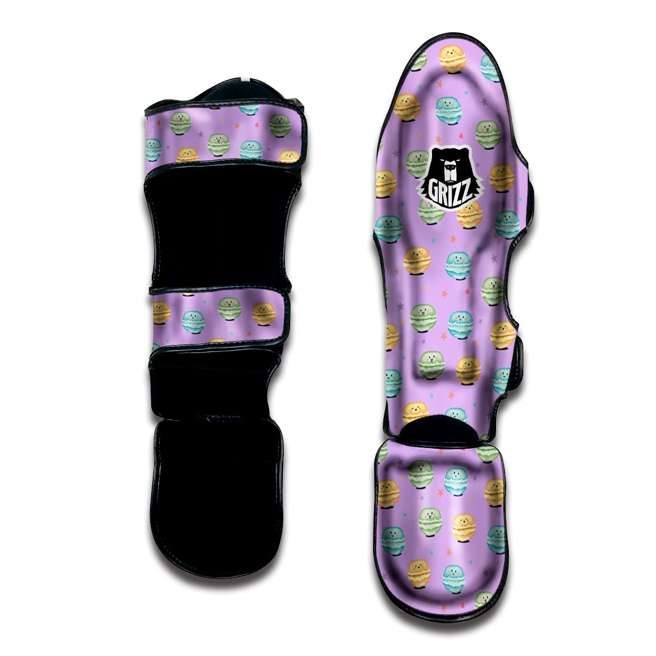 Macarons Cute Print Pattern Muay Thai Shin Guards-grizzshop