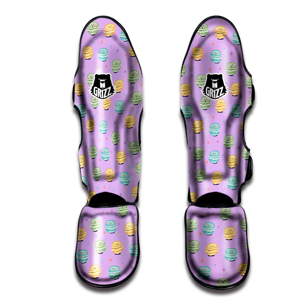 Macarons Cute Print Pattern Muay Thai Shin Guards-grizzshop
