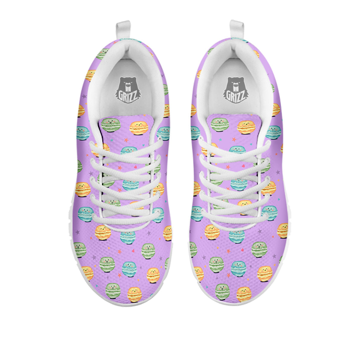 Macarons Cute Print Pattern White Sneaker-grizzshop