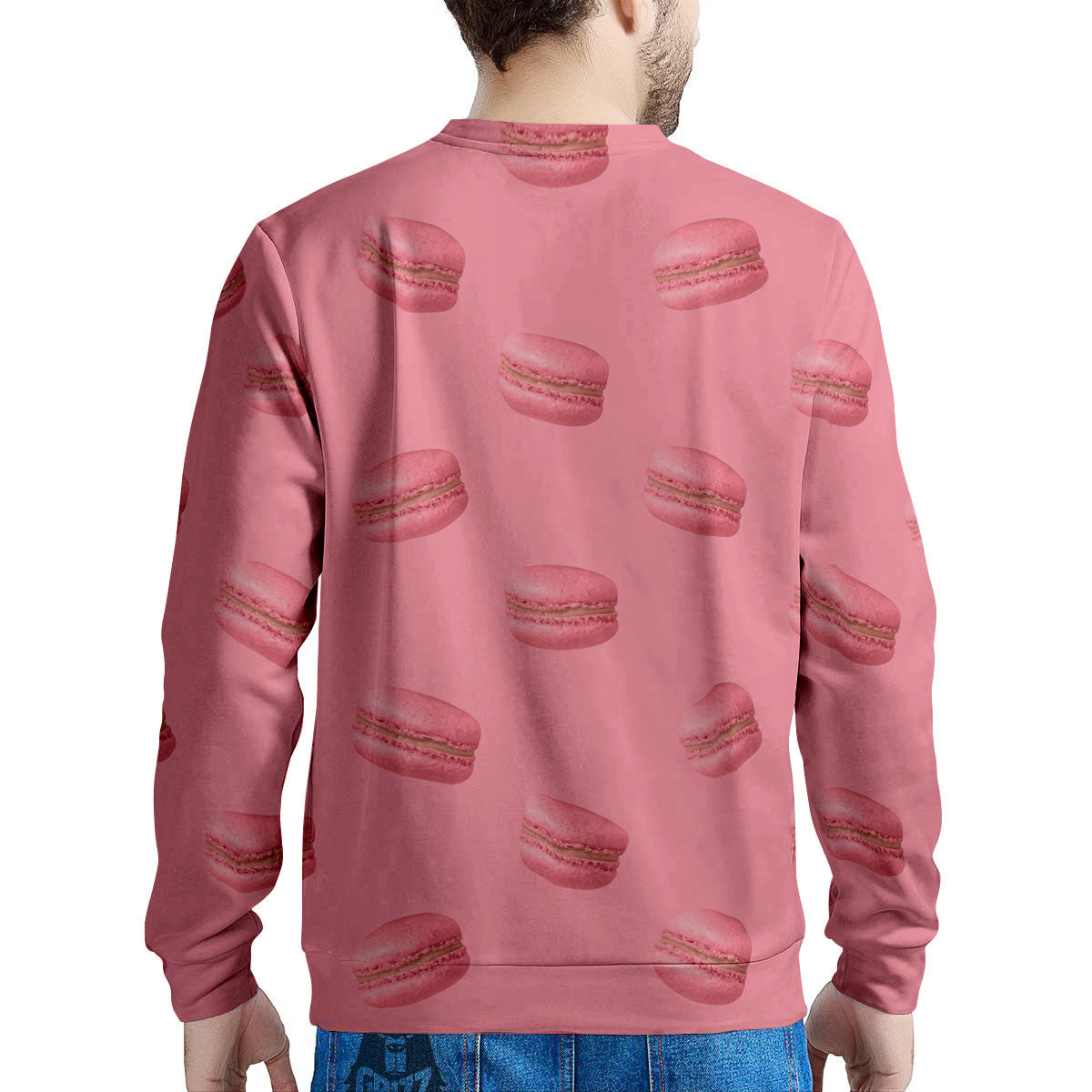 Macarons Pink Print Pattern Men's Sweatshirt-grizzshop