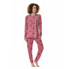 Macarons Pink Print Pattern Women's Pajamas-grizzshop