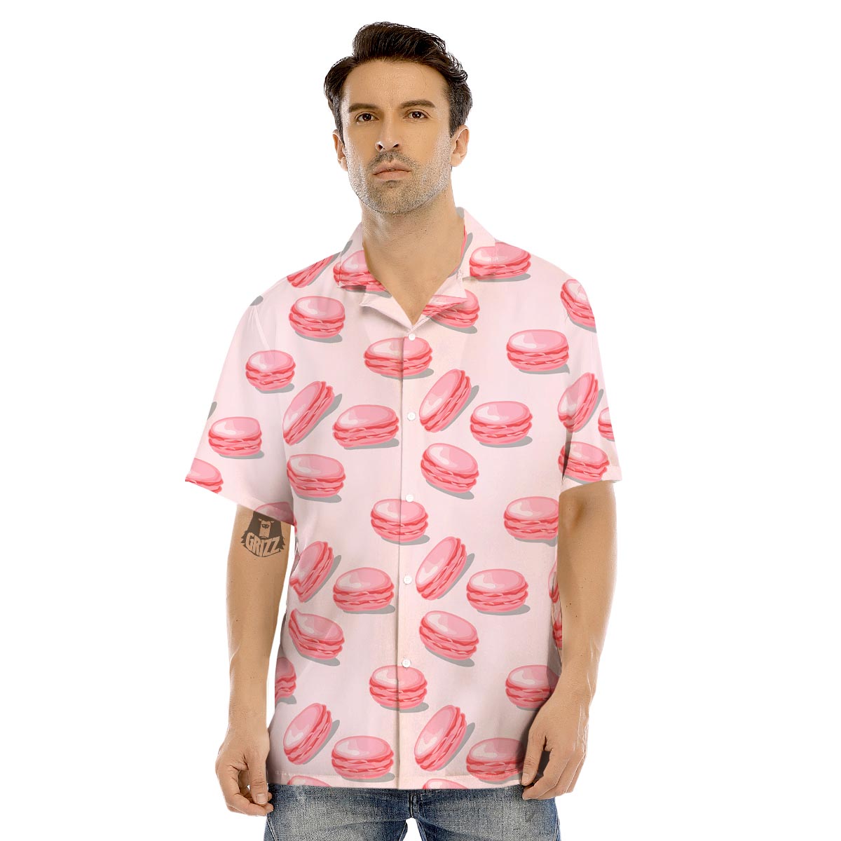 Macarons Sweet Print Pattern Men's Hawaiian Shirt-grizzshop
