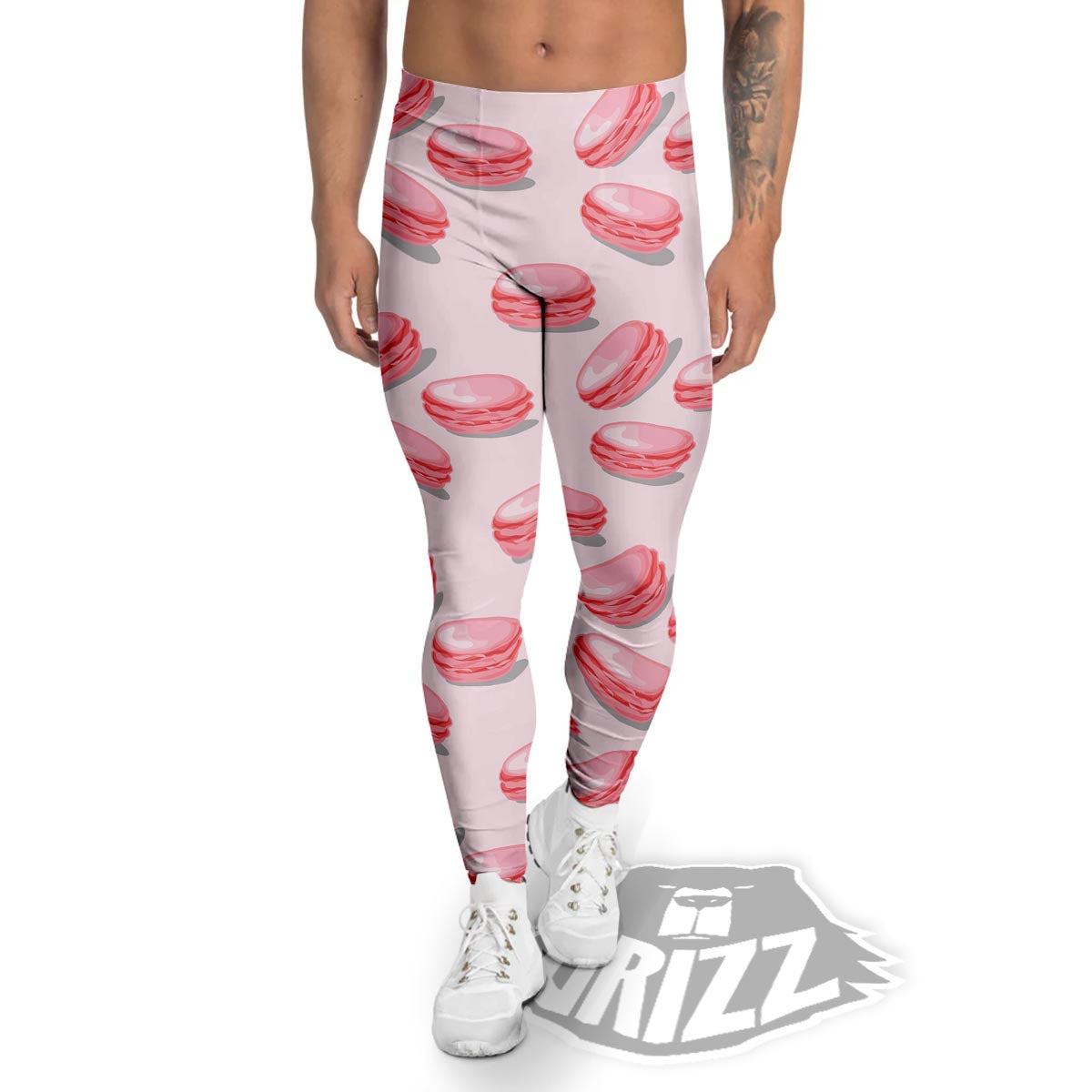 Macarons Sweet Print Pattern Men's Leggings-grizzshop