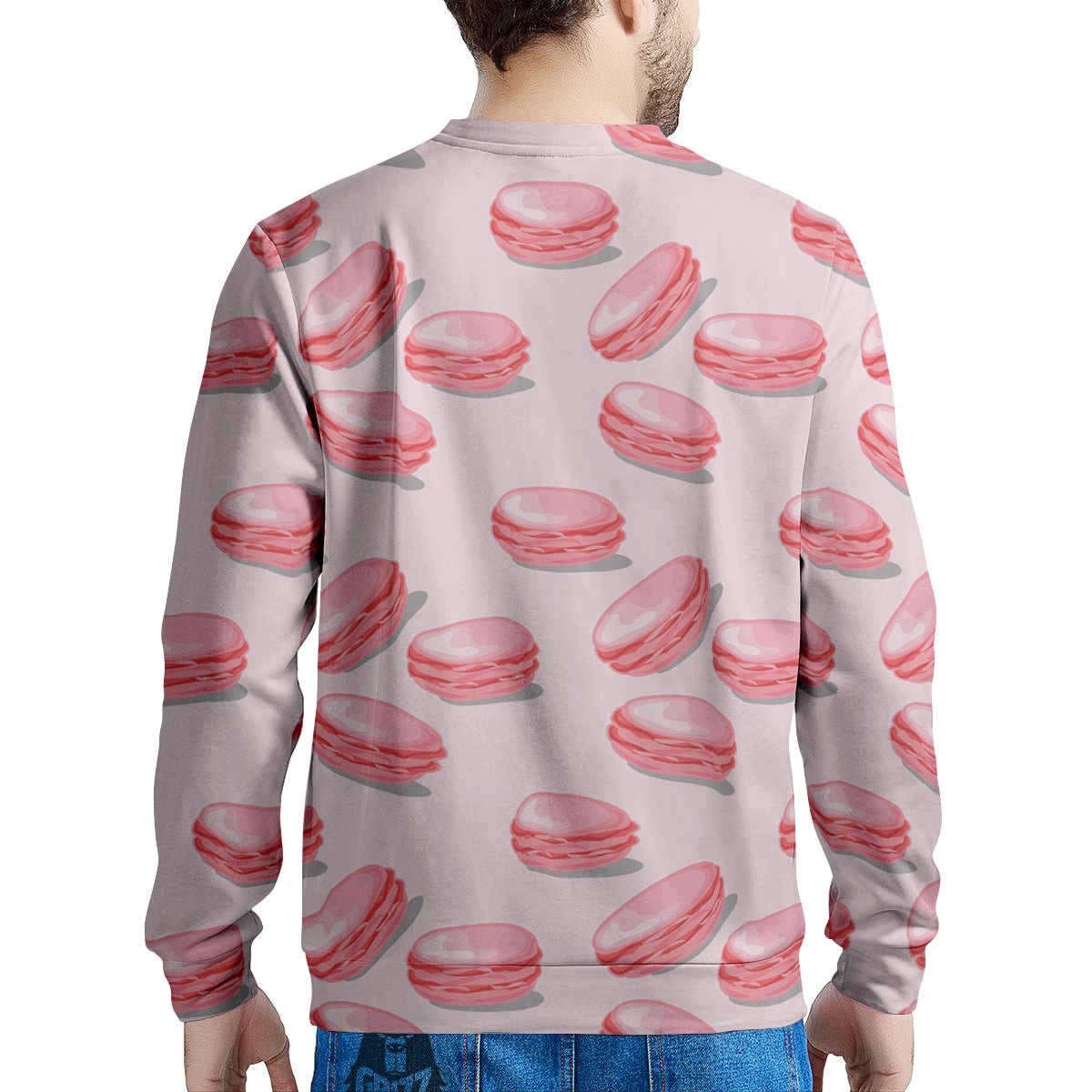 Macarons Sweet Print Pattern Men's Sweatshirt-grizzshop