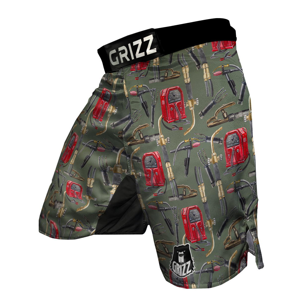 Machine Welding Print Pattern MMA Shorts-grizzshop