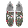 Machine Welding Print Pattern White Athletic Shoes-grizzshop